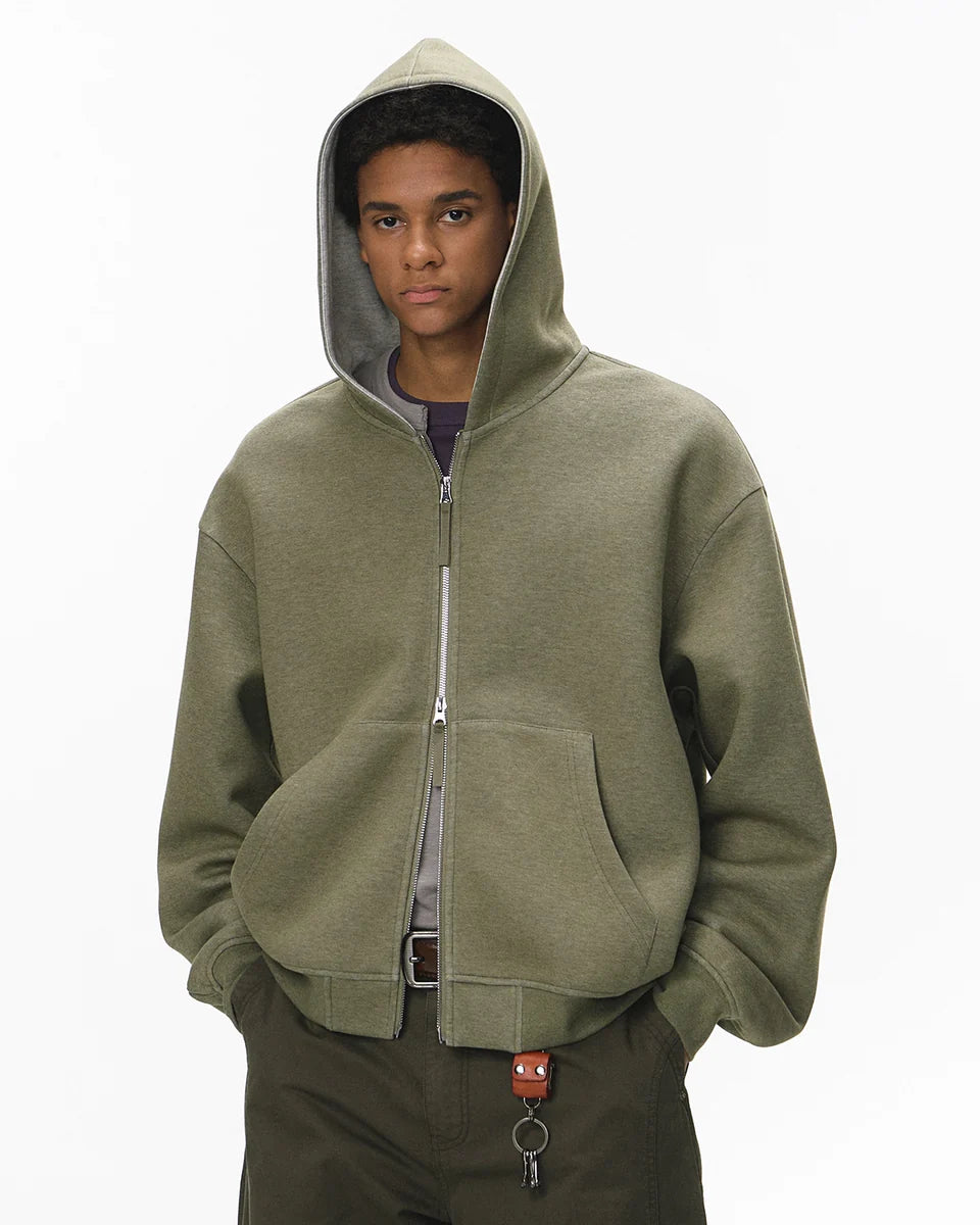 Contrastline Zip Hoodie