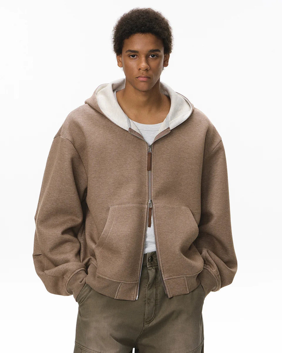 Contrastline Zip Hoodie